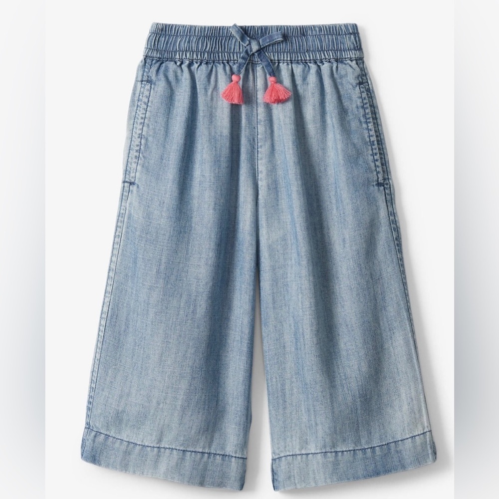 NWT Hatley Blue Wash Culottes Pants - Picture 1 of 4